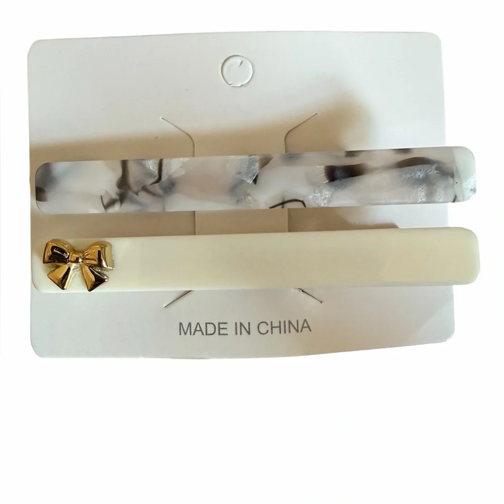 Acrylic Hair Clips- Set of 2